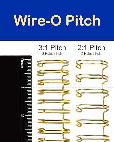 Miniatura 3 de Rayson WR32159M - Espinas de encuadernación de alambre, multicolor, 31 de paso doble, 58 pulgadas, anillo de alambre de 32 bucles, paquete de 50 con