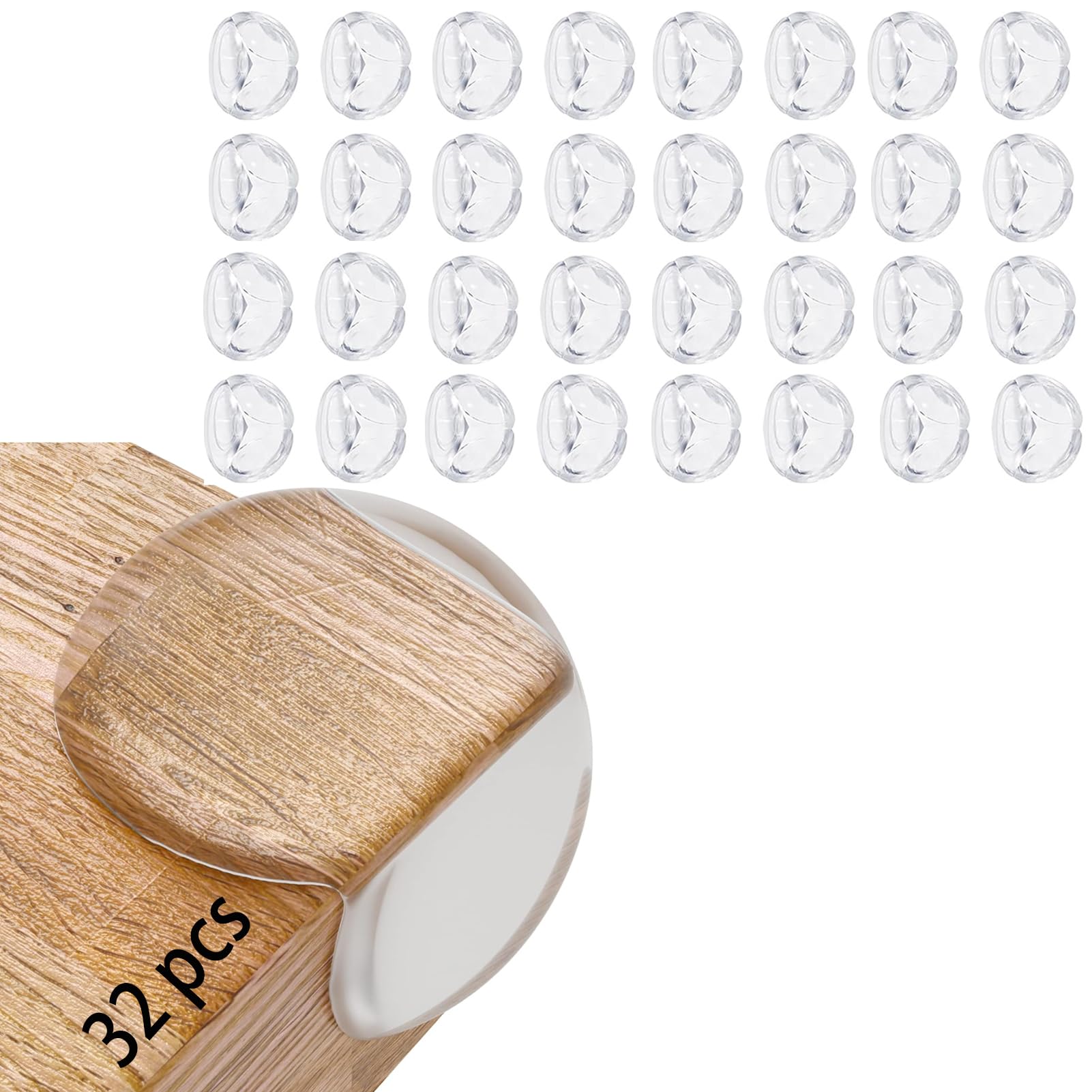32 Pcs Corner Protectors for Kids, Table Corner Protectors for Baby Clear Table Protector Baby Proofing