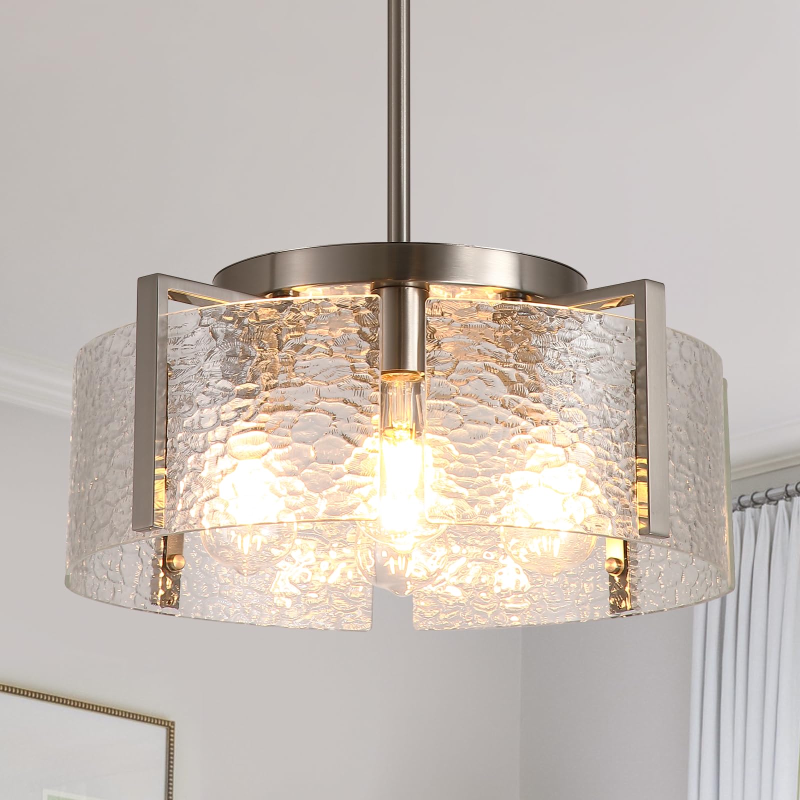 Photo 1 of AKLMXCG 4-Light Nickel Chandelier