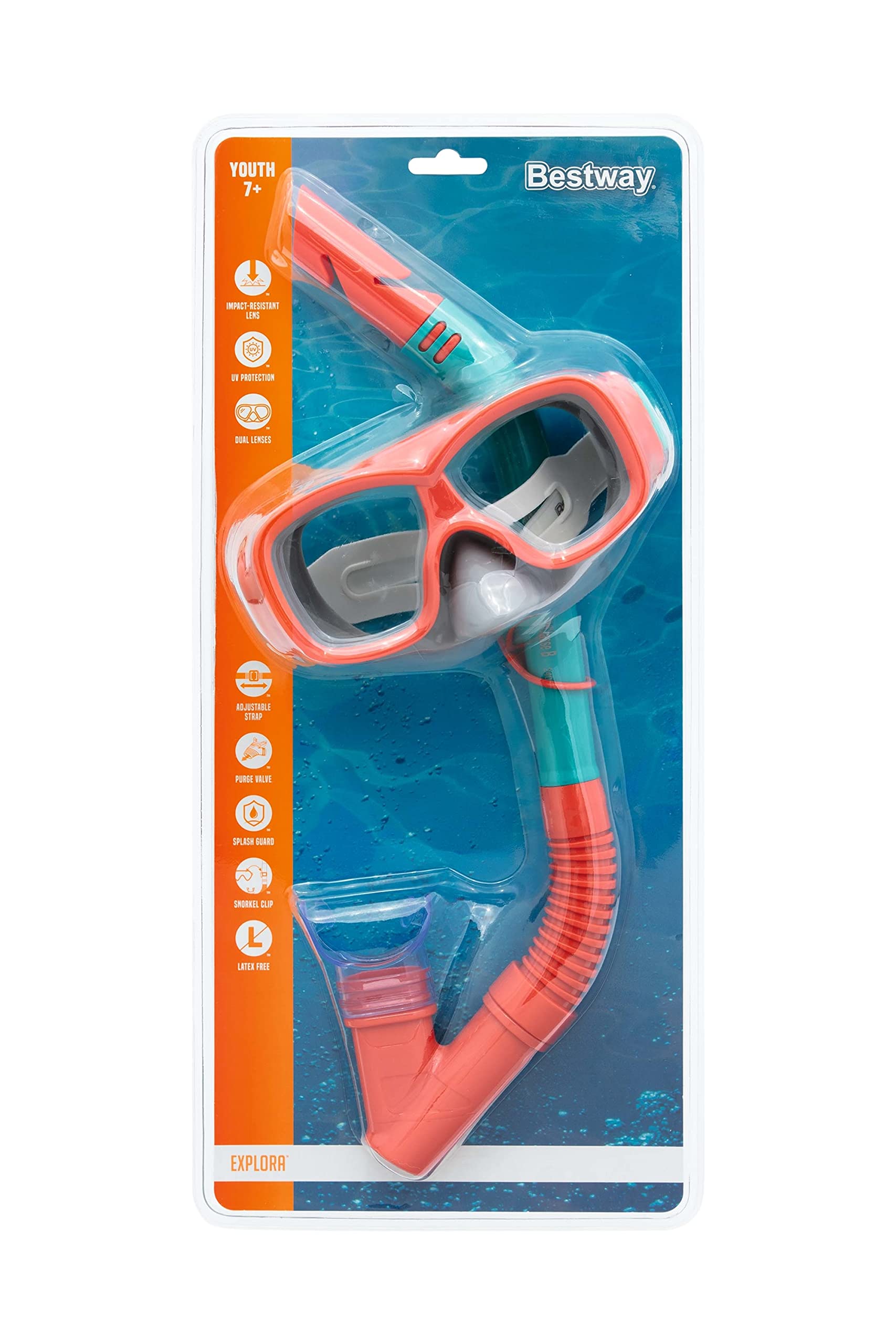 Bestway 24032-5 Set da snorkeling per bambini Explora, 7+ anni