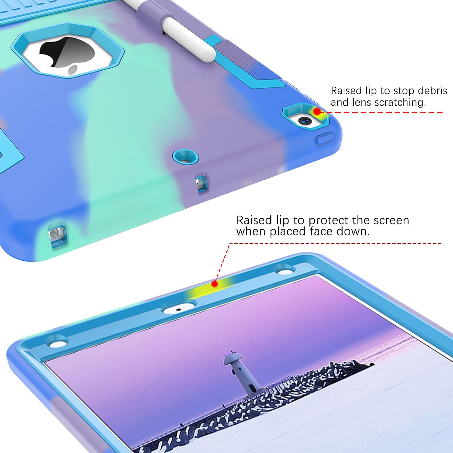 BENTOBEN iPad 9th Generation Case, iPad 8th Generation Case, iPad 7th Generation Case, iPad 10.2 2021/2020 / 2019 Case, 3 in 1 Heavy Duty Rugged Kickstand Protective Case with Pencil Holder, Camo