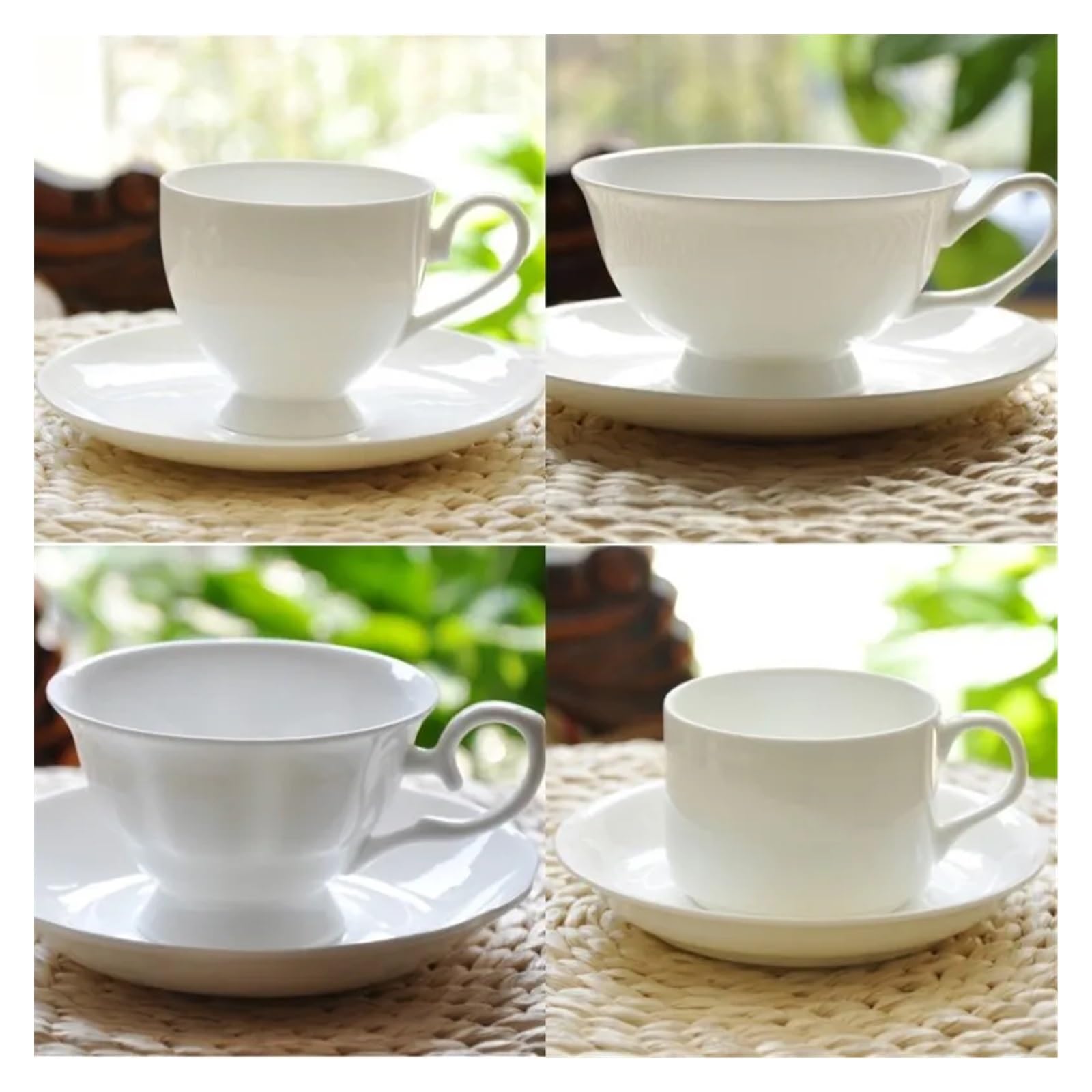 Duże ceramiczne kubki do kawy, Porcelanowy kubek do kawy, spodek, łyżeczka herbaty, zestaw wielokolorowy(B)