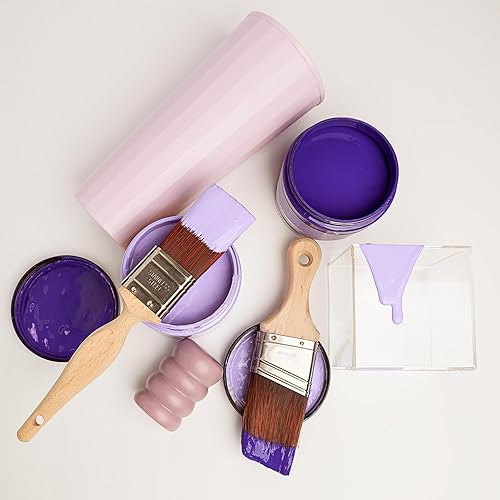 Miniatura 5 de Dixie Belle Paint Company - Pintura con acabado de tiza para muebles, color lavanda (Lucky Lavender), 4 fl oz, pintura mineral de tiza color morado