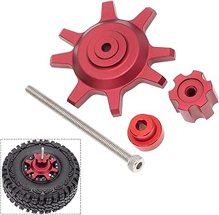 Treehobby Metal 1.9/2.2 Inch Wheel Hub Tire Installation&Removal Tool for 1/10 RC Crawler Car Upgrade Parts (Red)