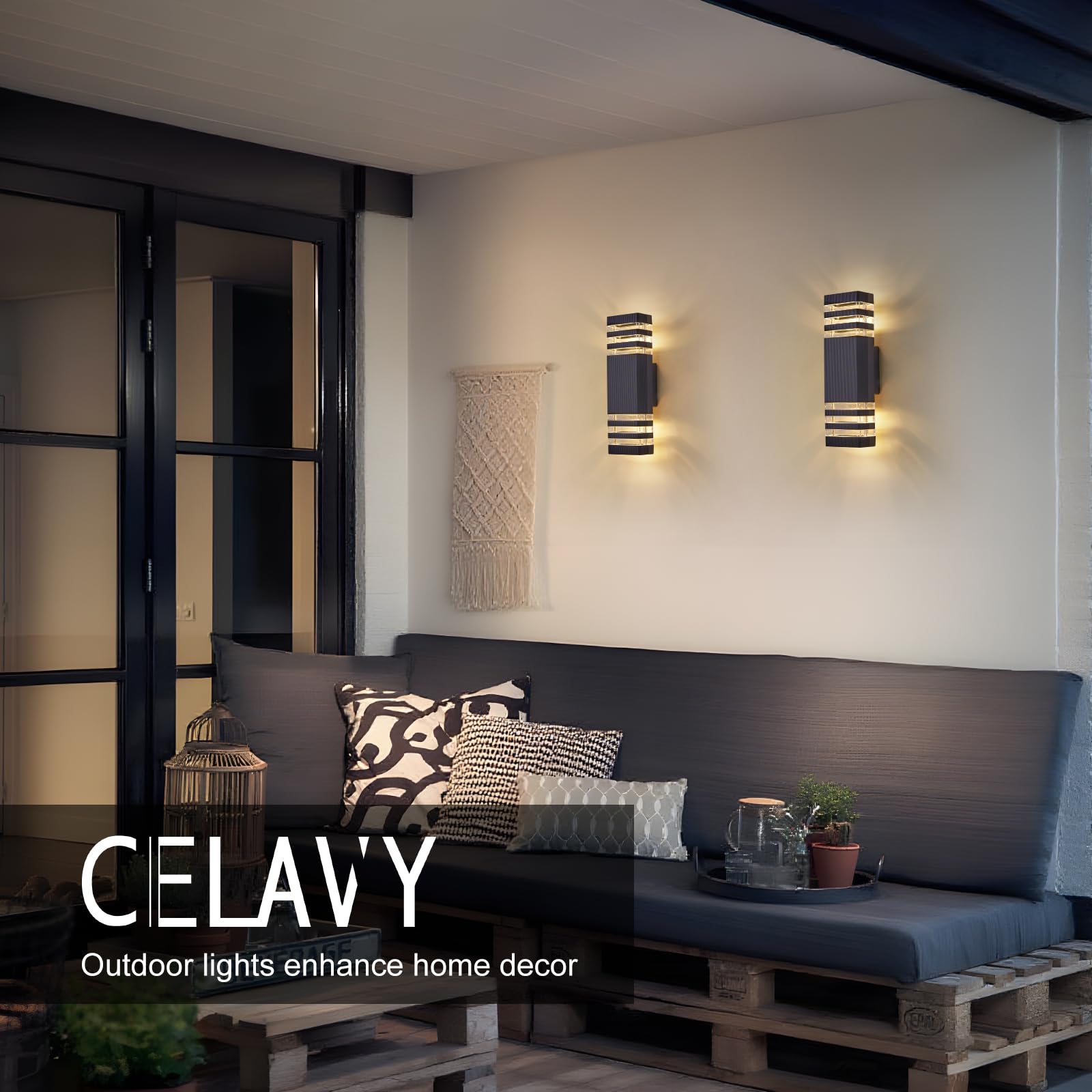 LED Aussenlampe Wand Außenleuchte Außenlampe Anthrazit, IP65 Up Down Wandleuchte aussen Wandlampe außen, GU10 3000K Aussenleuchte Ausenbeleutung Aussenbeleuchtung Hauswand Terrasse Haustür