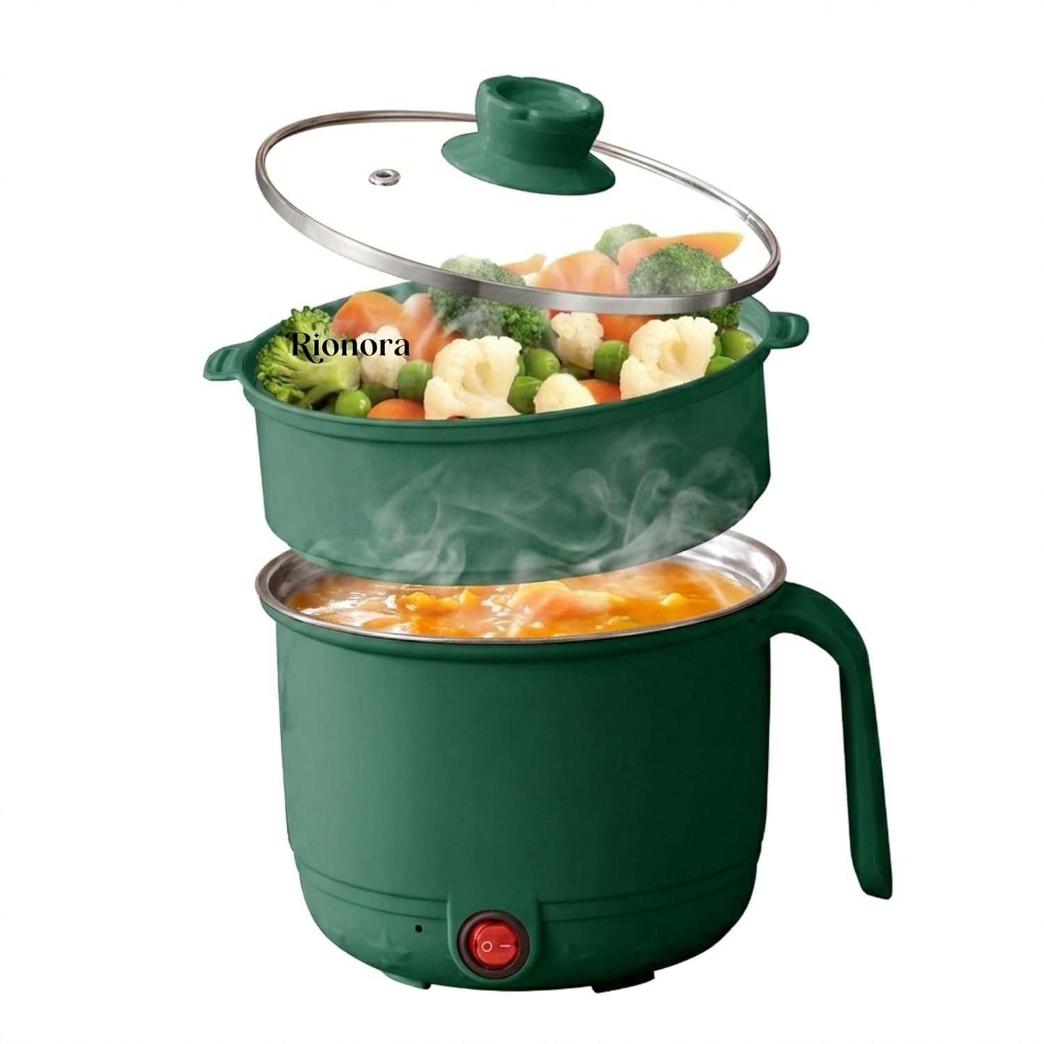 1.5L Electric Hot Pot with Steamer,...