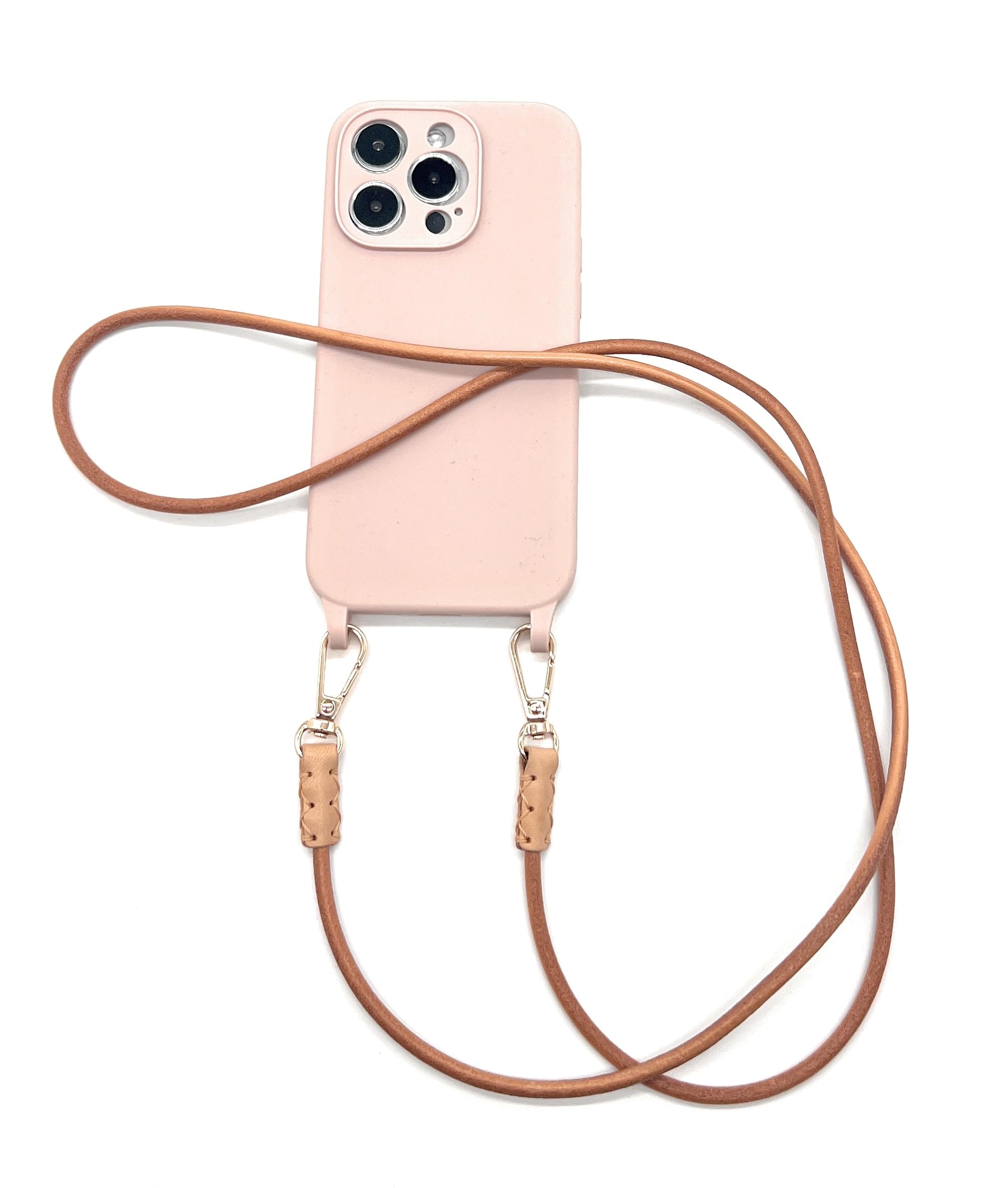Handyband aus pflanzlich gegerbtem Rindsleder – Abnehmbare Handykette zum Umhängen – Universal & hüllenkompatibel, inkl. Universal-Patch