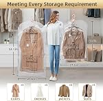 TAILI Hanging Vacuum Storage Bags Space Saver Bags for Clothes, Set of 4 (2 Long, 2 Short), Vacuum Sealer Bags for Coats, Suits and Jackets, Closet Organizers and Storage
