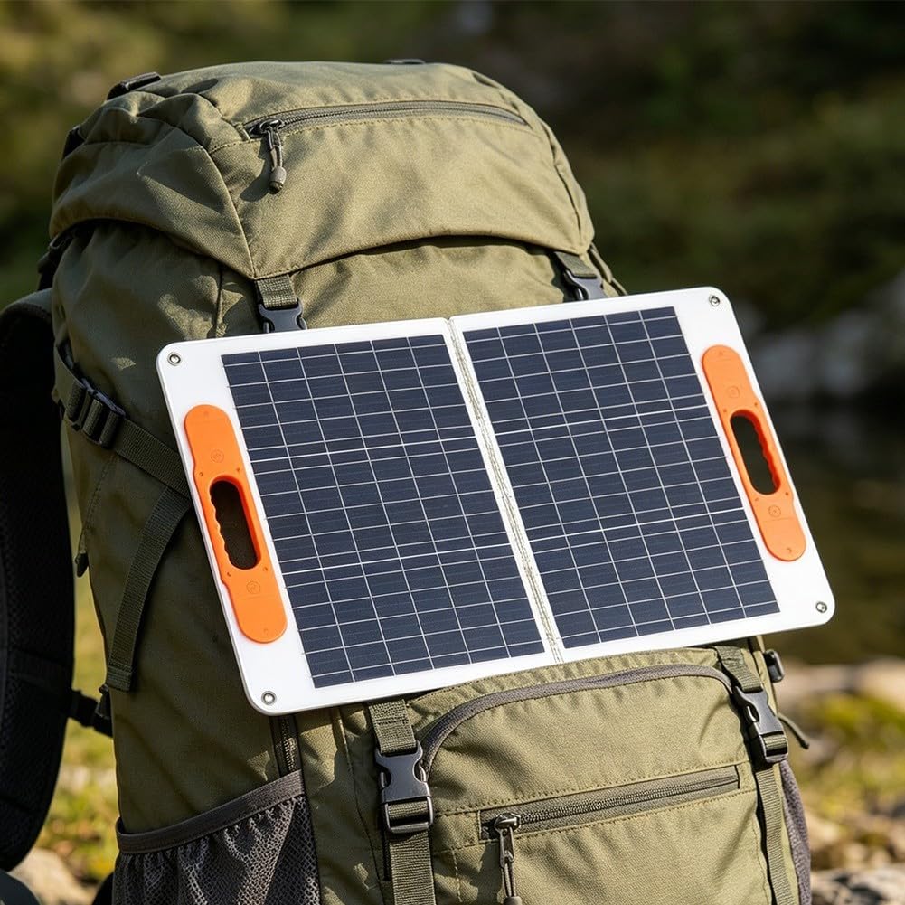 Cargador solar portátil de 80 W para viaje de autocaravana