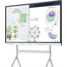 Smart Board, 55" Interactive Whiteboard with Google EDLA, Built-in Digital Whiteboard, Wireless Casting, Split-Screen & Unlimited Canvas for Business and Education Wall Mount Included