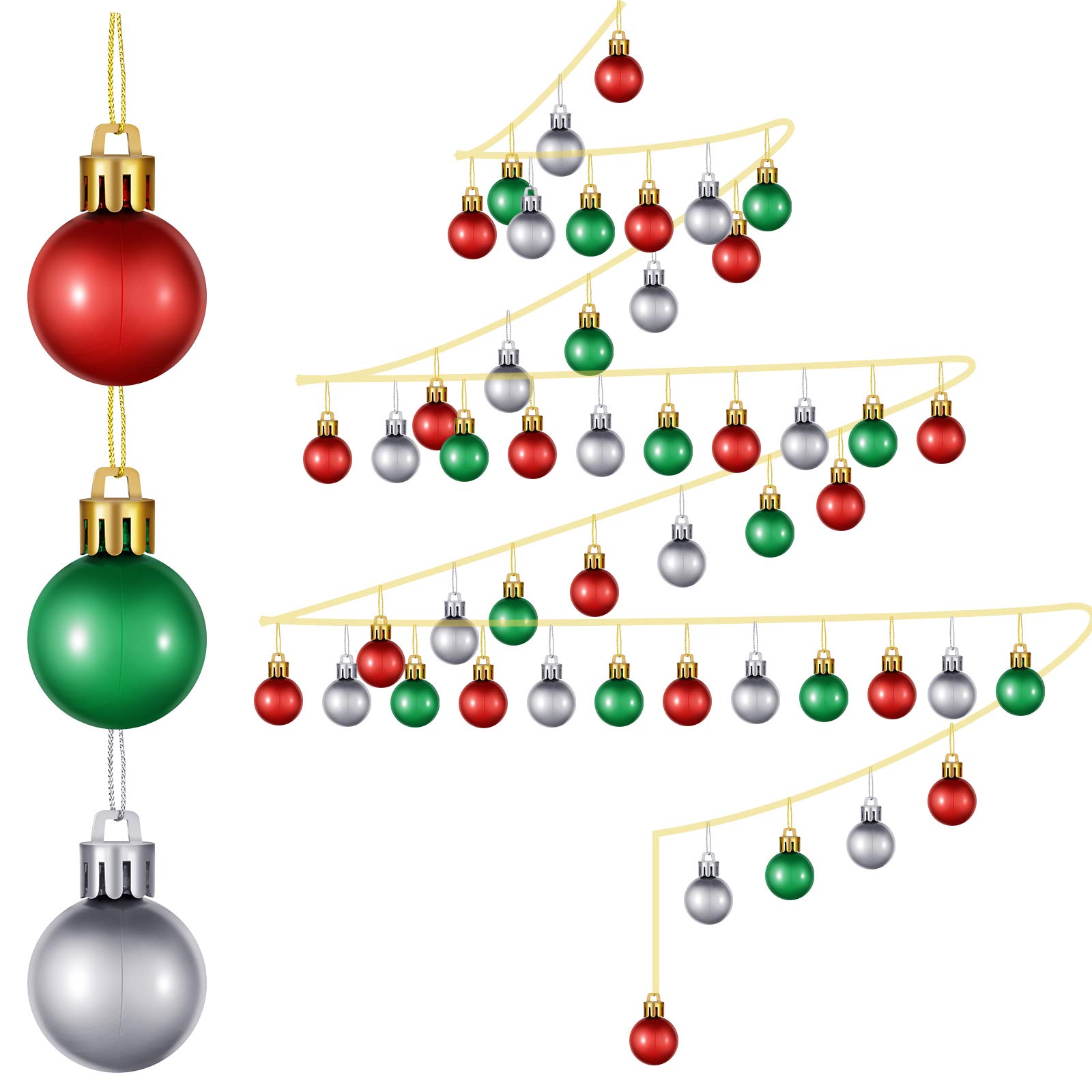 Mini Boule de Sapin de Noël Skylety de 25mm pour sublimer vos décorations de table de fêtes