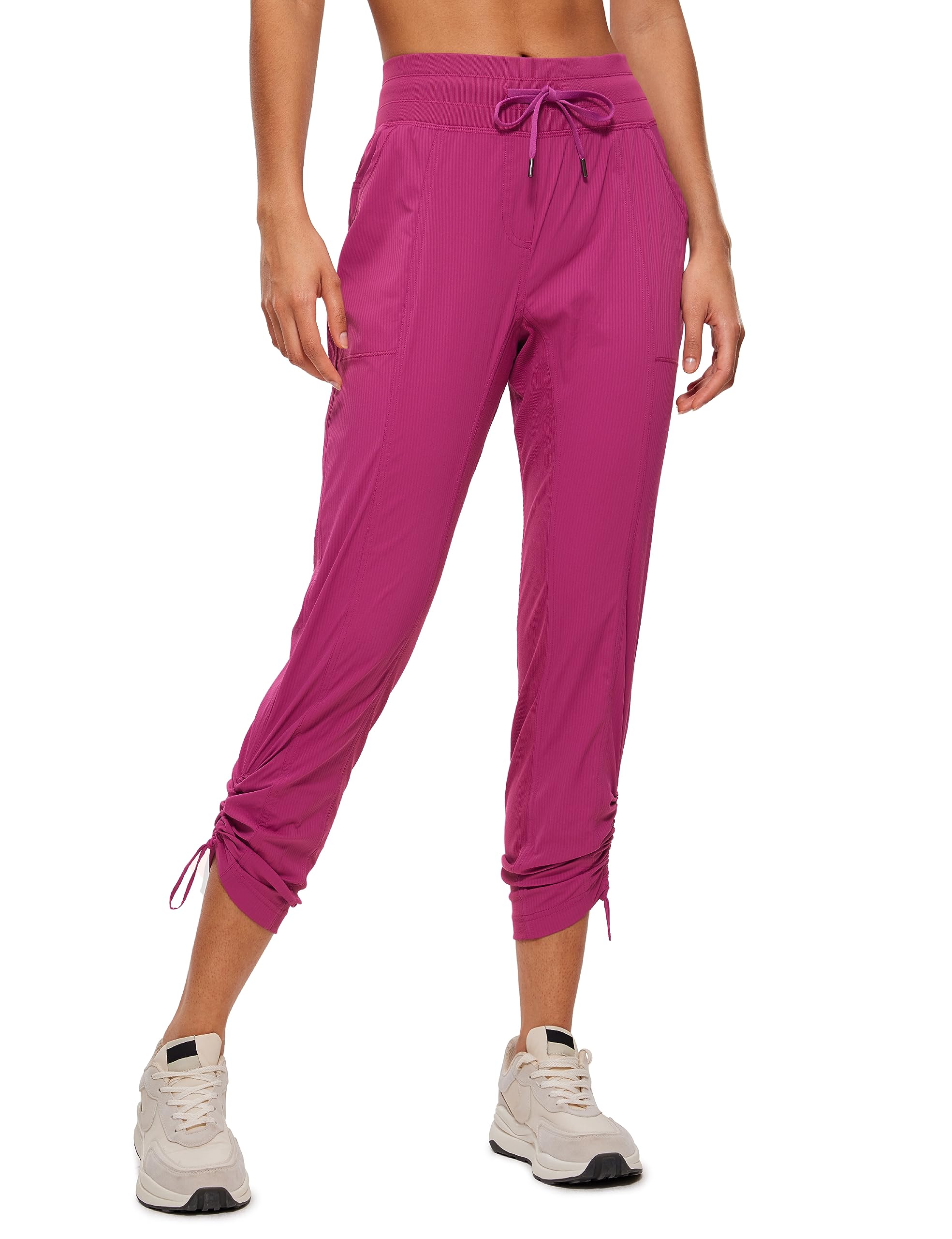 CRZ YOGAWomens Studio Casual Pants 27" - Lightweight Workout Outdoor Athletic Track Travel Lounge Joggers Pockets