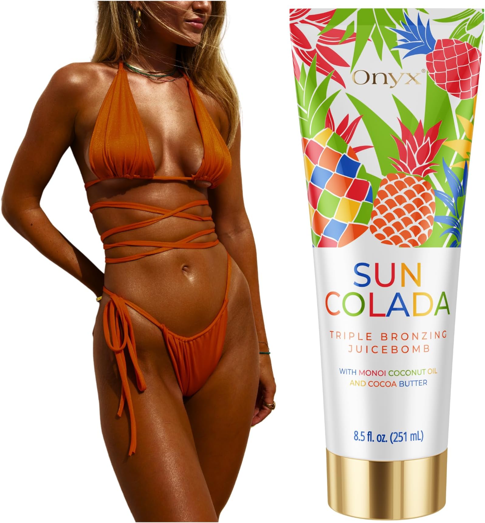 Maui Babe Browning Lotion 8oz with Ecoholid Travel Bag