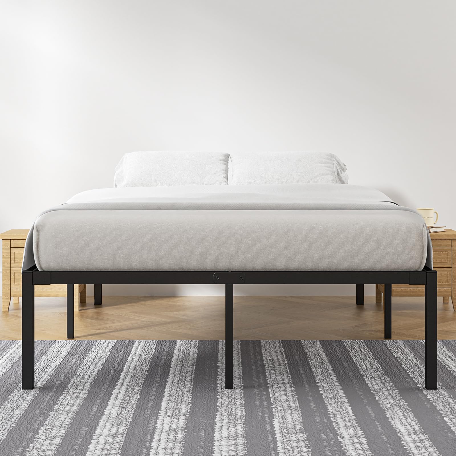 BedStory Double Bed Frame, 16 Inch Platform Bed Frame Heavy Duty