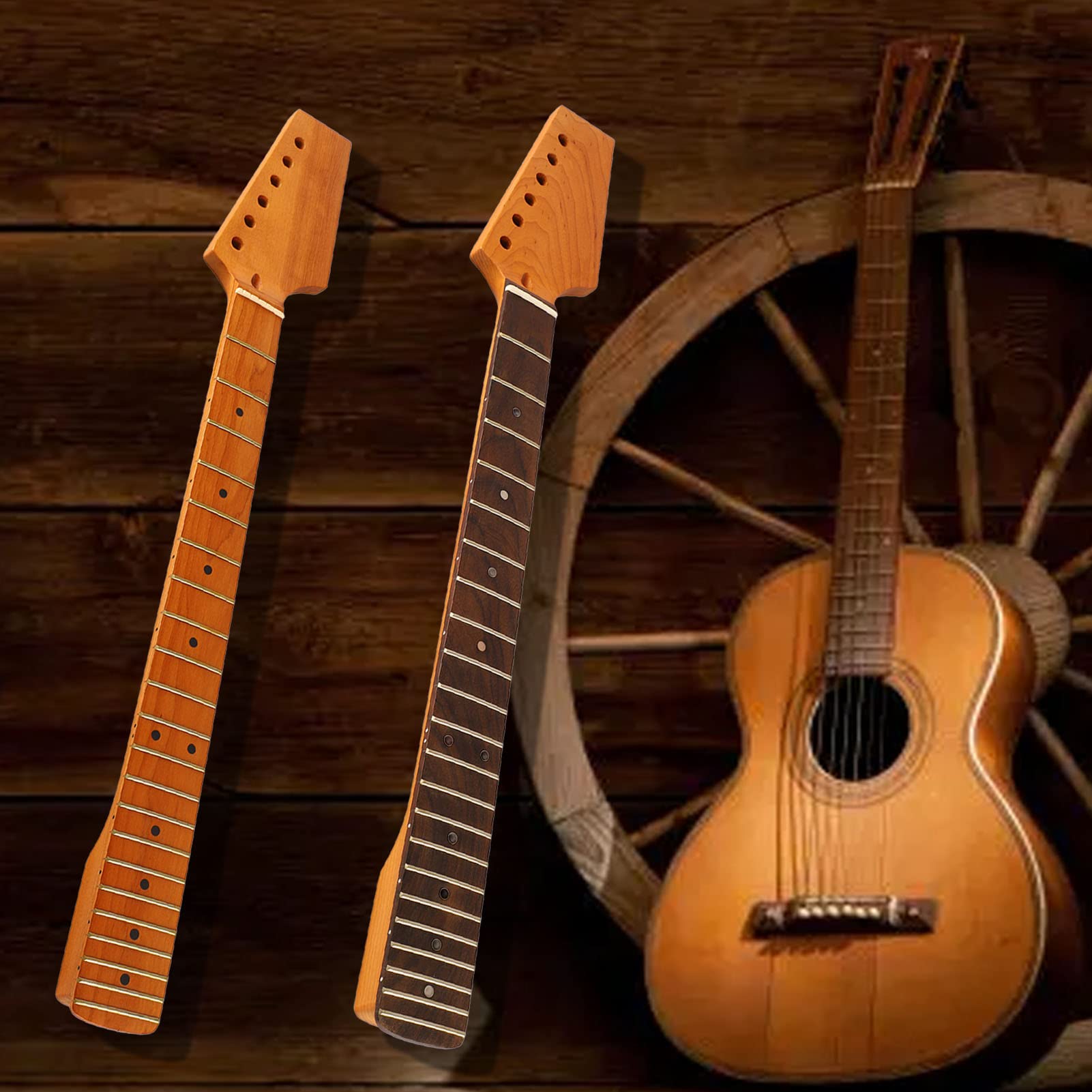 Cosiki Szyjka Gitarowa, Gitarowa część Szyi Mocna pół -odcienia Głowica Klonu Rosewood Łatwy w Zainstalowaniu Zużycia Odporny na Majsterkowanie (GS71)