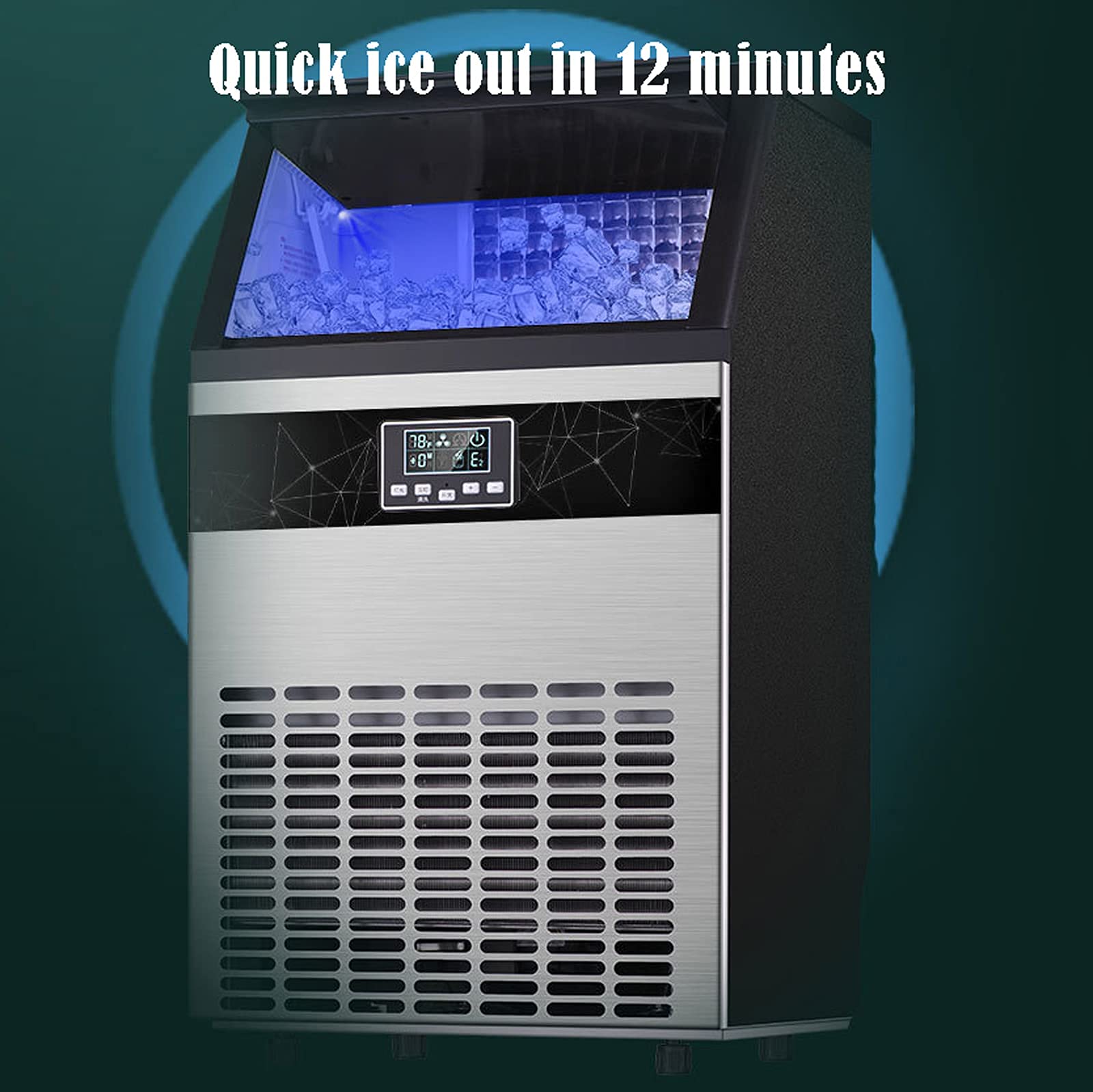 Machine For Countertop Nugget, Portable Ice Cube Maker Machine, Self-Cleaning Low Noise LED Display - Perfect For Water Bottles, Mixed Drinks (B 78 Ice Tray) (B 78 Ice Tray) (A 55 Ice Tray) on Fridge.com - View 5