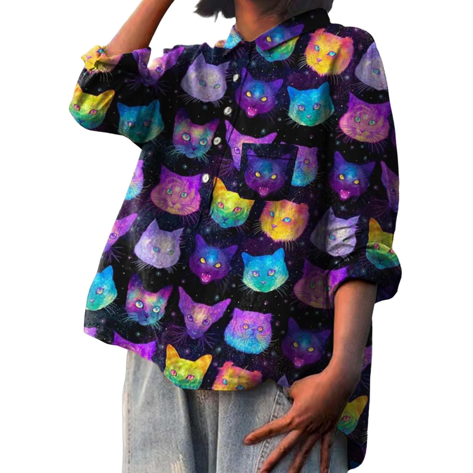 Cotton Linen Shirts for Women Buttons Long Sleeve Lapel Neck Shirt Casual Loose Fit 2024 Comfy Tunics Fashion Tops