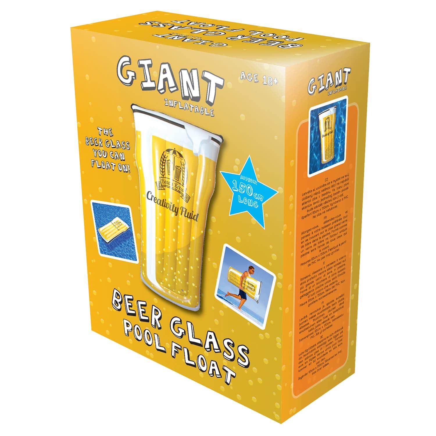 CKB LTD Novelty Pint Beer Lager Glass Inflatable Pool Float Lounger Adults Size 150cm Summer Holiday Blow Up Toys For Swimming Pool Party Beach - Image 4