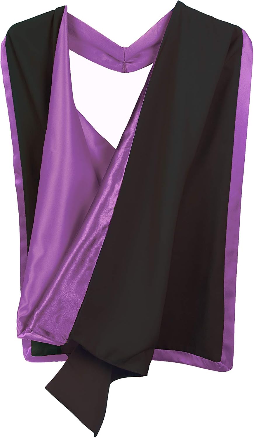 Graduation Attire Academic Hood (Full Shape) (Black with Purple)