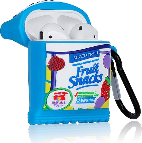 Miniatura 3 de Oqplog Funda para AirPod 21, diseño de alimentos para AirPods, fundas de silicona, dibujos animados 3D Kawaii Fun Soft Designer Único a la moda Cool