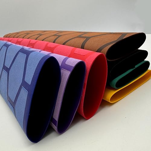 Miniatura 7 de Mango de patrón hexagonal termorretráctil para caña de pescar, paleta de tenis de mesa, elegante, varios colores (1.181 in de diámetro x 5.2 ft de