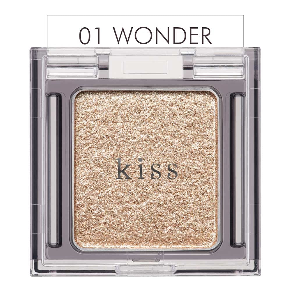 KiSS(キス) シアー グリッターアイズ 01 ワンダー 2.1g 驚くほどの輝きのゴールドベージュ 自然な立体感と濡れツヤ感を演出する グリッターアイカラー