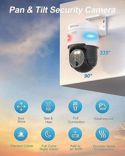 Miniatura 2 de Swann Sistema de cámara de seguridad para el hogar con disco duro de 4 TB cámara 9 de 16 canales POE Cat5e NVR de 12 MP video HD de vigilancia con