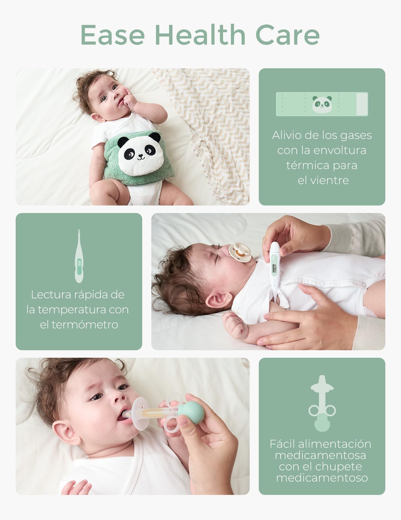 Momcozy Elite Kit Bebe, Neceser Bebe para Cuidado & Limpieza, Cosas para Bebes Recien Nacidos Incluye Electrico Lima Uñas & Aspirador Nasal, Cinturón de Vientre, Termometro, Cepillo Dientes y de Baño