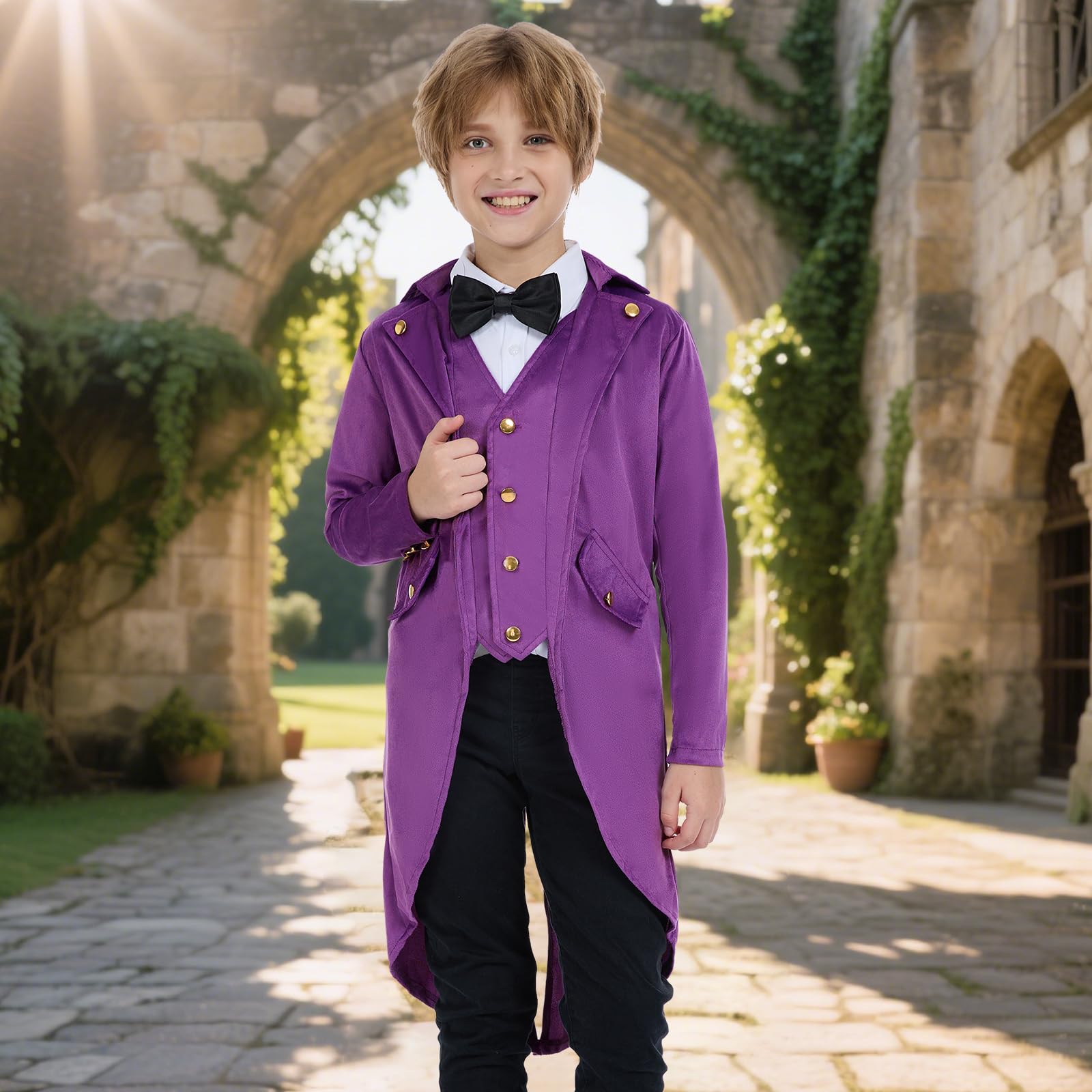 Chaqueta retro para niños, estilo steampunk, vintage, para carnaval, fiestas de Halloween
