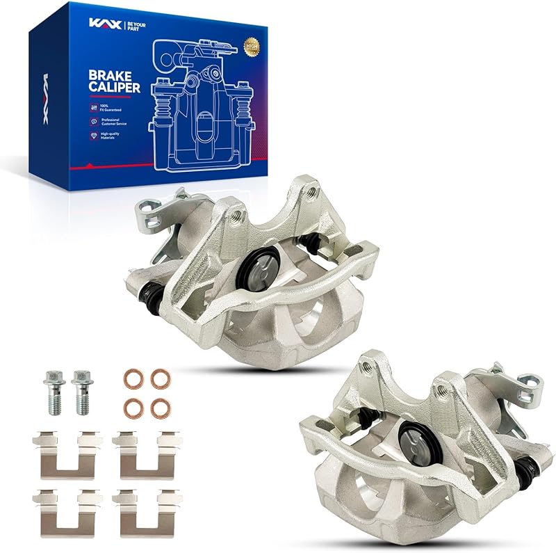 Pinças de freio traseiras KAX com suporte para Buick Lucerne e Cadillac DTS 2006–2011 – Par sem pastilhas