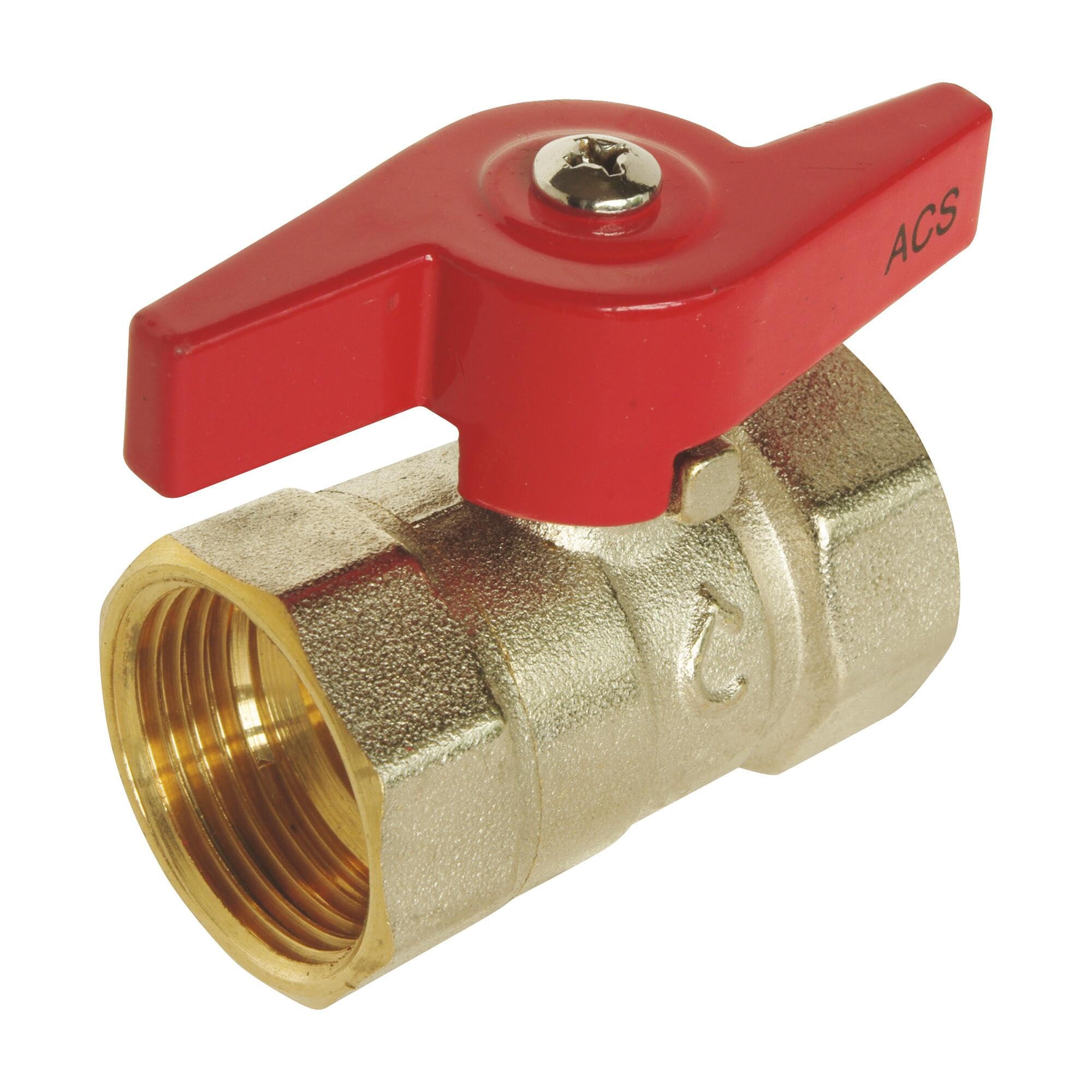 SOMATHERM FOR YOU - Double Ball Valve IG 20/27 - Butterfly Lever - Standard Passage - Reinforced Seal with 2 O-Rings.