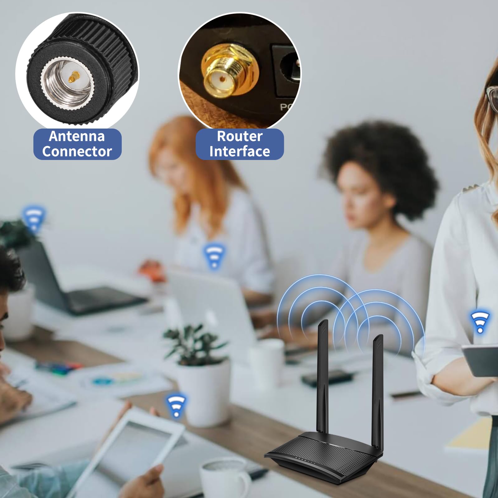 Superbat 4G LTE Antenne 9dBi SMA Stecker Antenne Omni-Directional für Spypoint Cuddeback Trail Kamera Wildkamera Stealth Cam Mobilfunkkamera Spielkamera Hotspot Router Sicherheitskamera 2 Stück