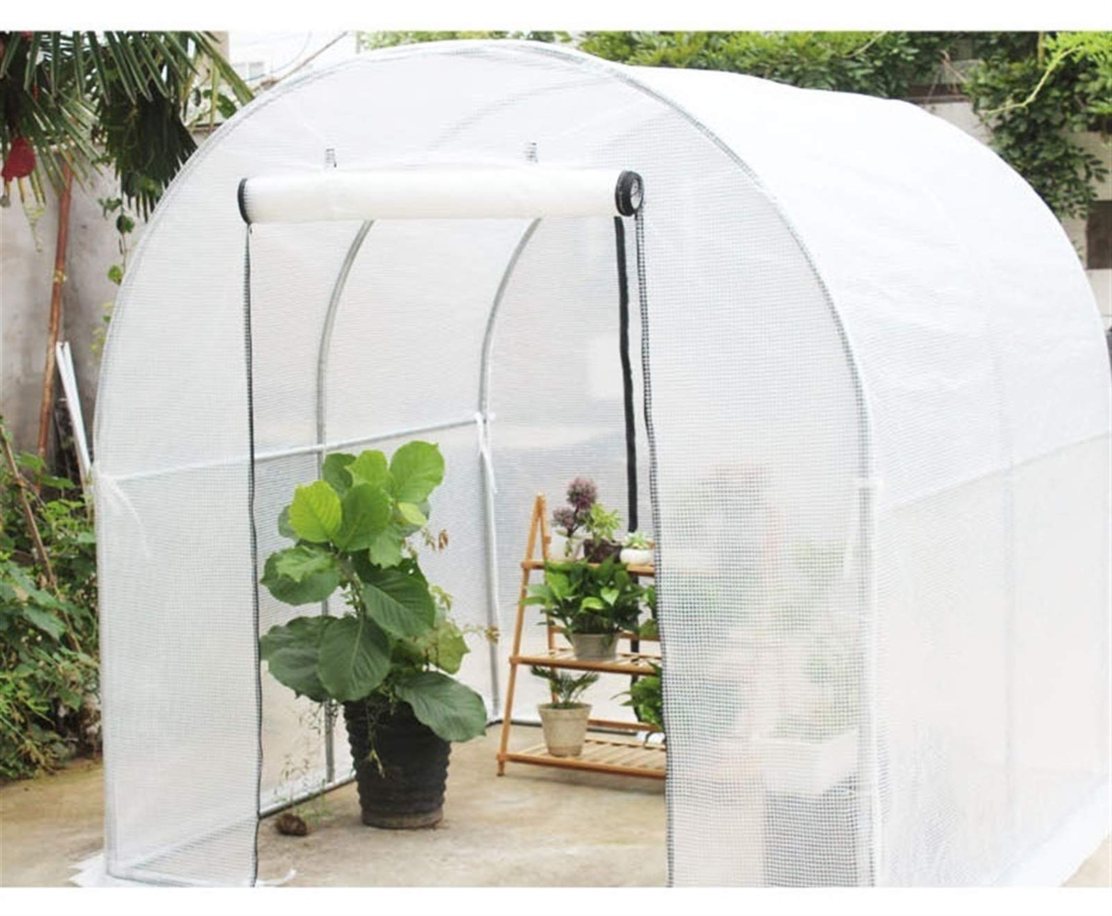 serra balcone esterno Grande All'aperto Kit serra walk in, Per impieghi gravosi Portatile Casa verde Polytunnel Telaio in acciaio, Serra da giardinaggio per l'orto di pomodori ( Size : W150 x H200 x L