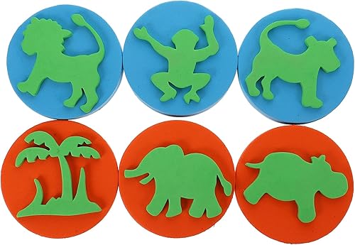 Herramienta de garra de gato, 6 piezas, herramientas de sello de goma para repujar, almohadilla de tinta de relieve, sello de grafiti, sello de