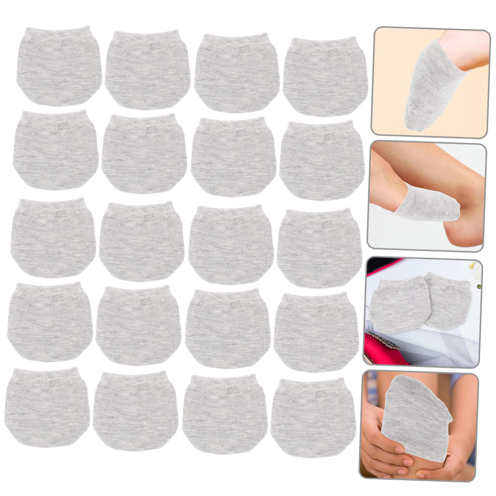 MAGICLULU 40 Paar halbe Socken Bequeme Damen-Absätze Sommersocken für Damen Damensocken couple socks schweißabsorbierende Halbsocken frauen socken rutschfest Einlegesohle Sandalen High Heels