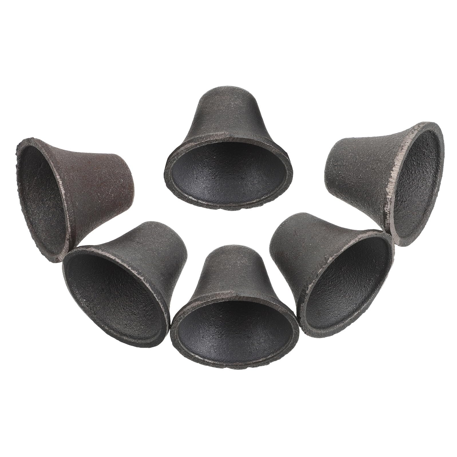 NUOBESTY Campanelli in Ferro Vintage 6 Pezzi per Decorazioni Creative | Finitura Nera, Suono Tintinnante, per Sospensioni e Ornamenti Appesi, Stile Tradizionale e Moderno