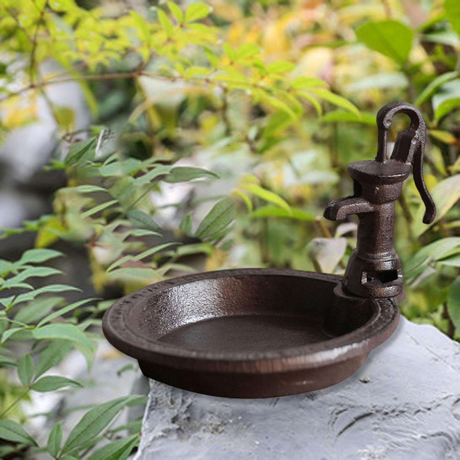 Comedero para Pájaros de Hierro Fundido, Estilo Retro, Amantes de Las Aves, para Terraza, Jardín Y Exteriores.