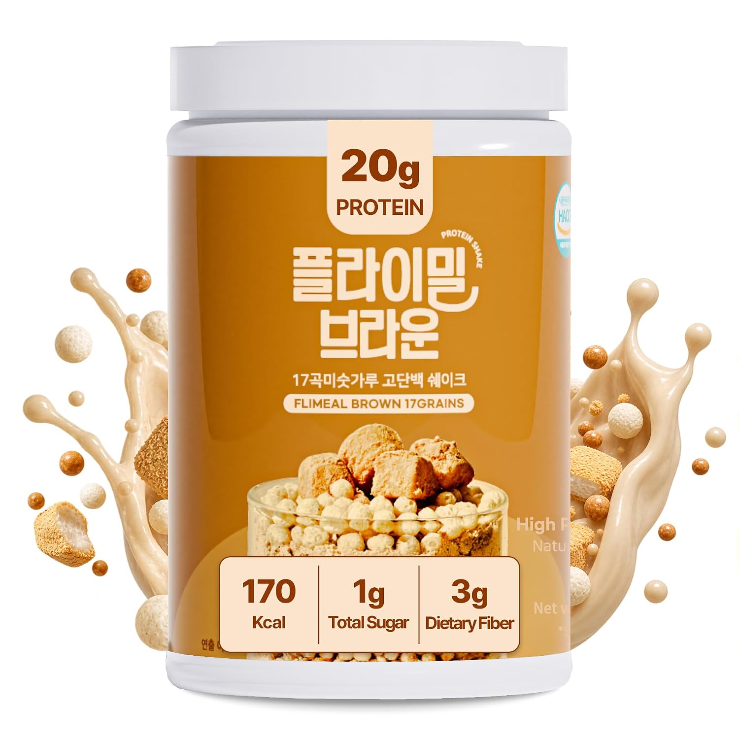 Flimeal Black Sesame Protein Shake, With Crunchy Protein Balls, Protein Smoothie Powder - 22g Protein, Low Sugar, Keto-Friendly Meal Replacement Shake, 22.22oz, 14 Servings, 14 Servings (1 X 22.22oz) image 2