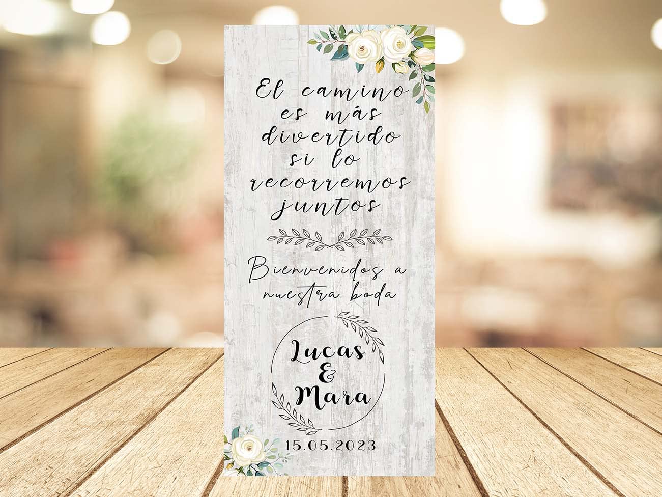 Decoración Boda | Cartel Boda El Camino | 70cm x 150cm