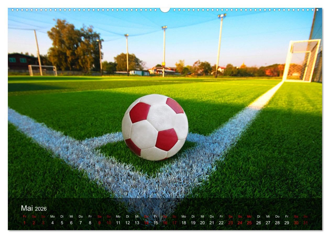 Fußball - pure Leidenschaft (Wandkalender 2026 DIN A2 quer), CALVENDO Monatskalender: Packende, atmosphärische Bilder rund um das Thema Fußball (CALVENDO Sport)