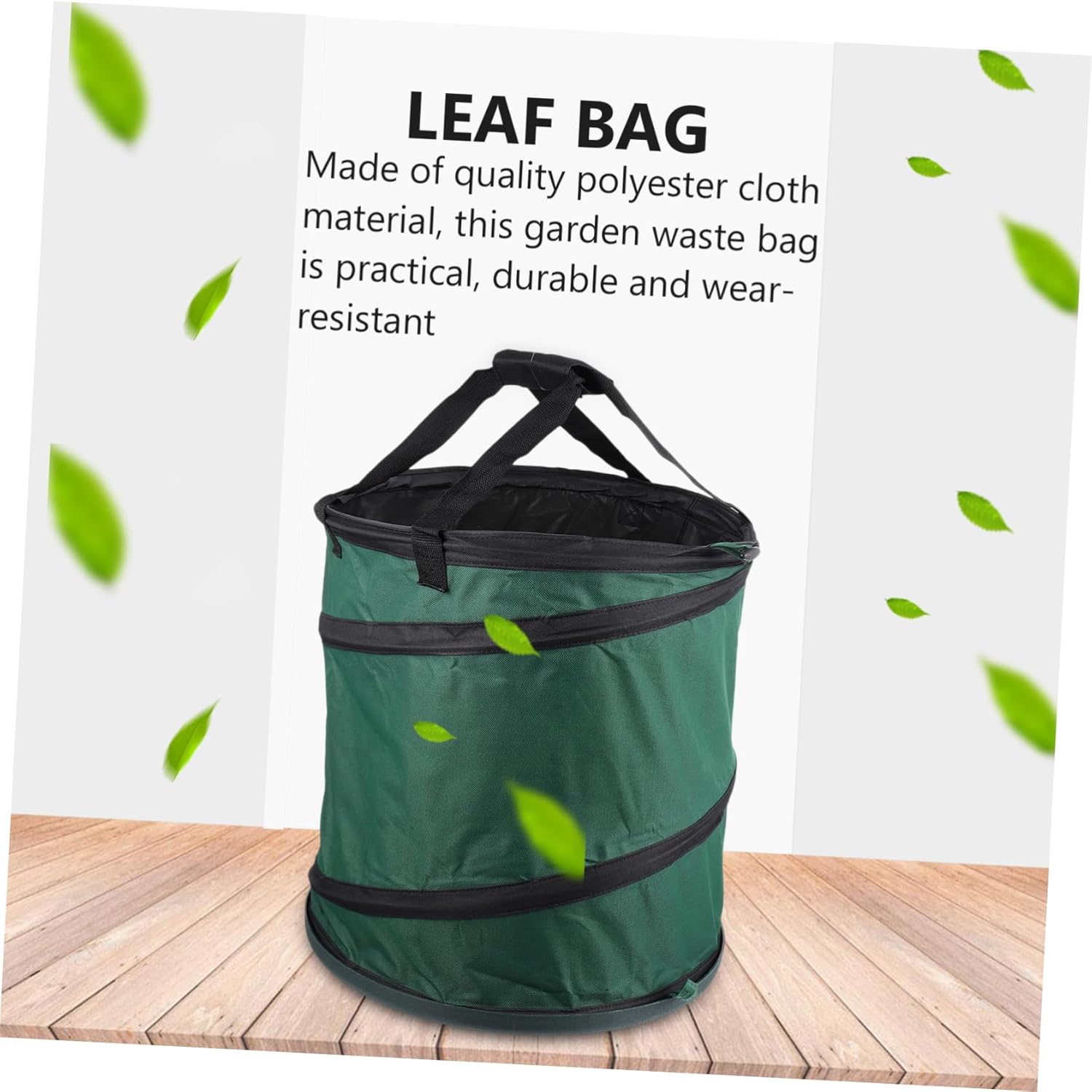 VOSAREA Foldable Leaf Waste Bag for Gardening Heavy Duty Portable Trash Can Reinforced Handles Collapsible Lawn Debris Collection Bag