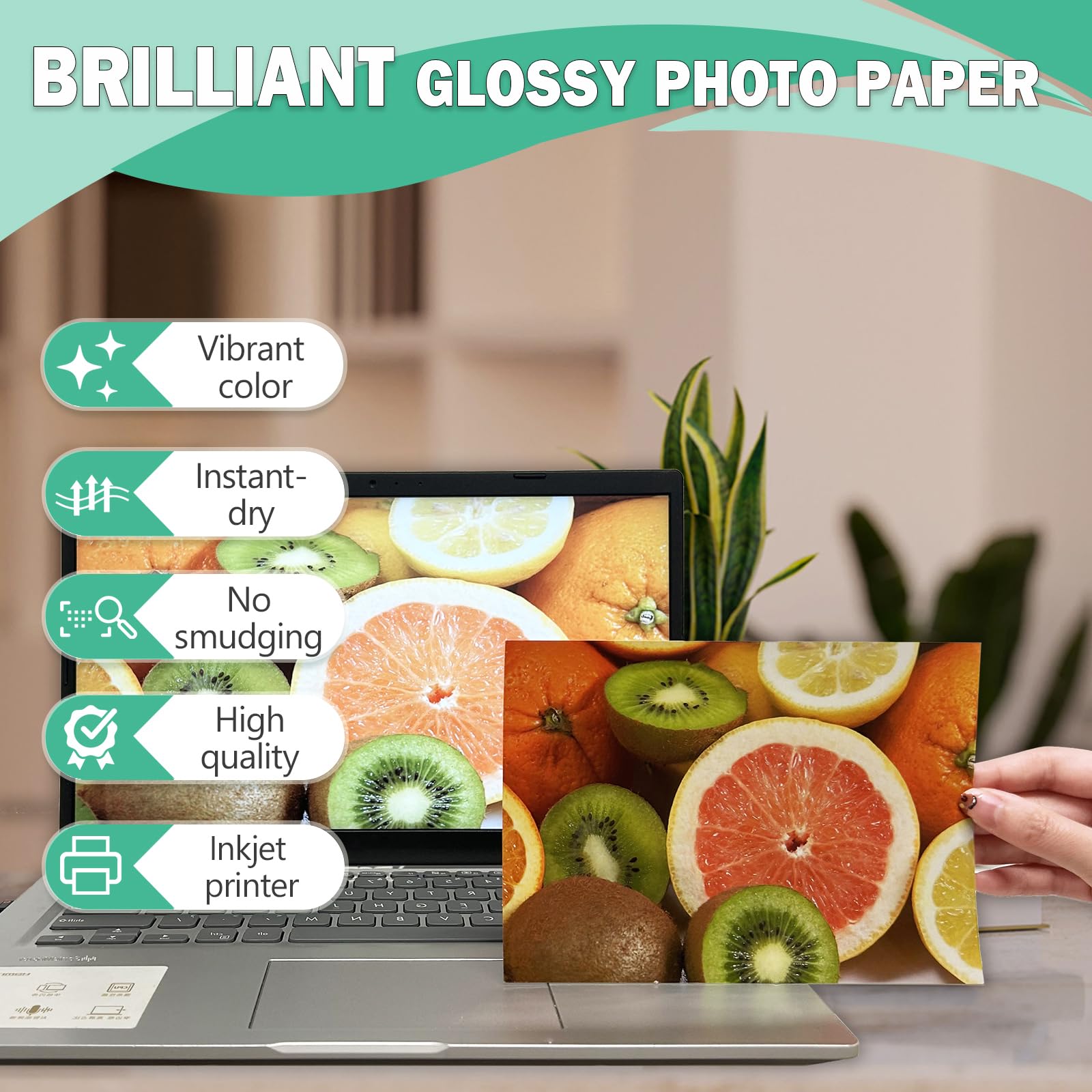 21,6 x 35,6 cm, glänzendes Fotopapier für Tintenstrahldrucker, US-Größe, 50 Blatt (P8514WS200GP)