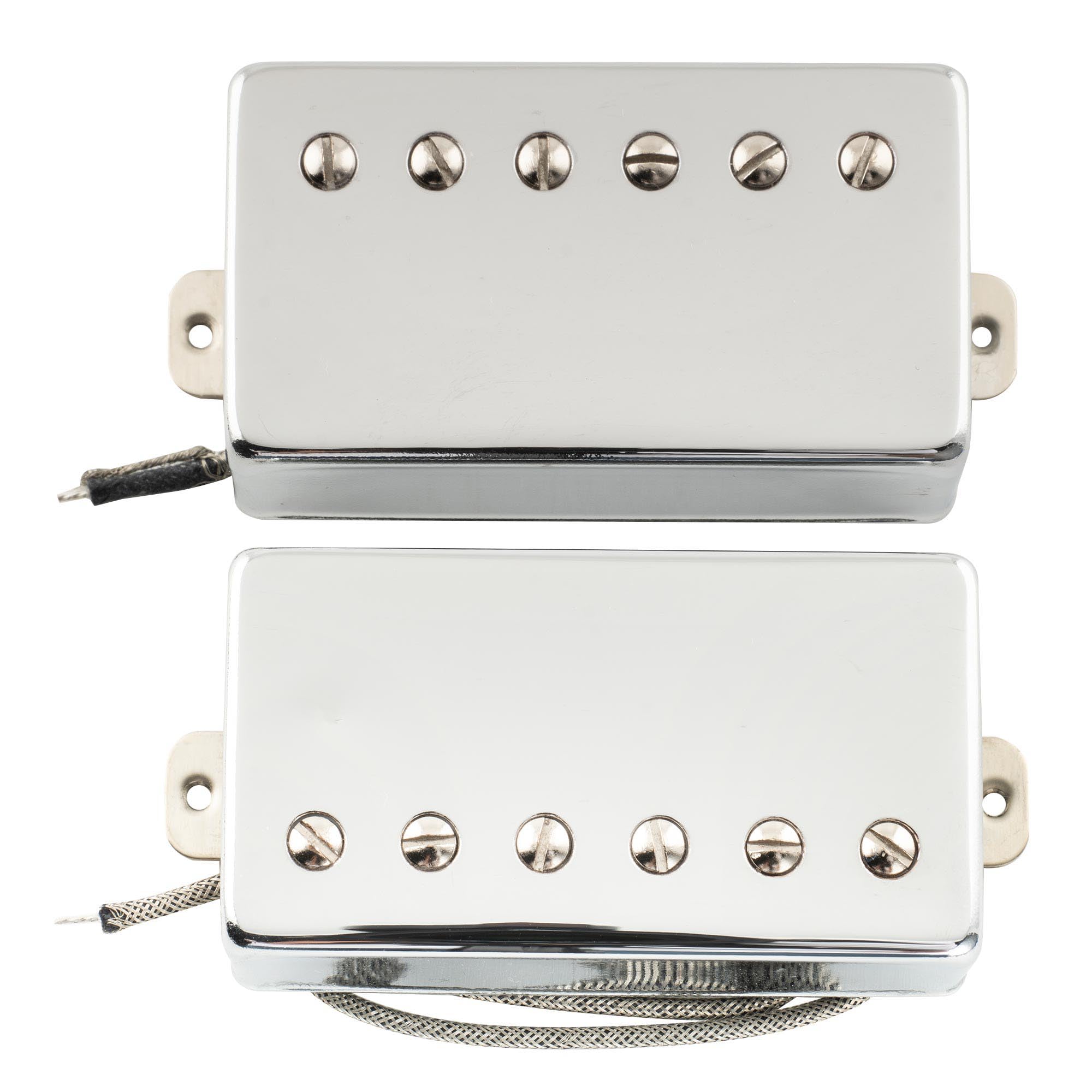 Musiclily Pro LP-CBLA Alnico 5 Cubierta Pastillas Humbucker Mástil Puente Pickups Set 7,8K/8,8K para Guitarra Eléctrica Les Paul SG Style, Cromado