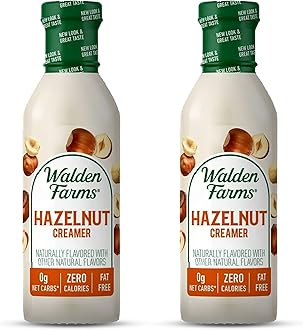 Hazelnut Coffee Creamer – Zero Calorie, Fat-Free, Sugar-Free, Low Carb, Keto-Friendly, Dairy-Free, Vegan – 2-Pack, 12 oz Bottles