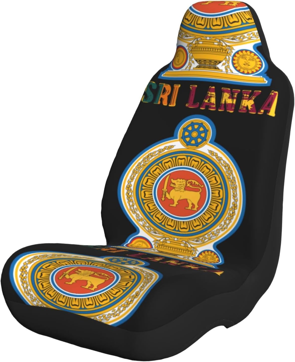 Sri Lanka Emblem Car Seat Covers, Protective Car Seat Covers, Seat Covers Suitable for Most Car Models