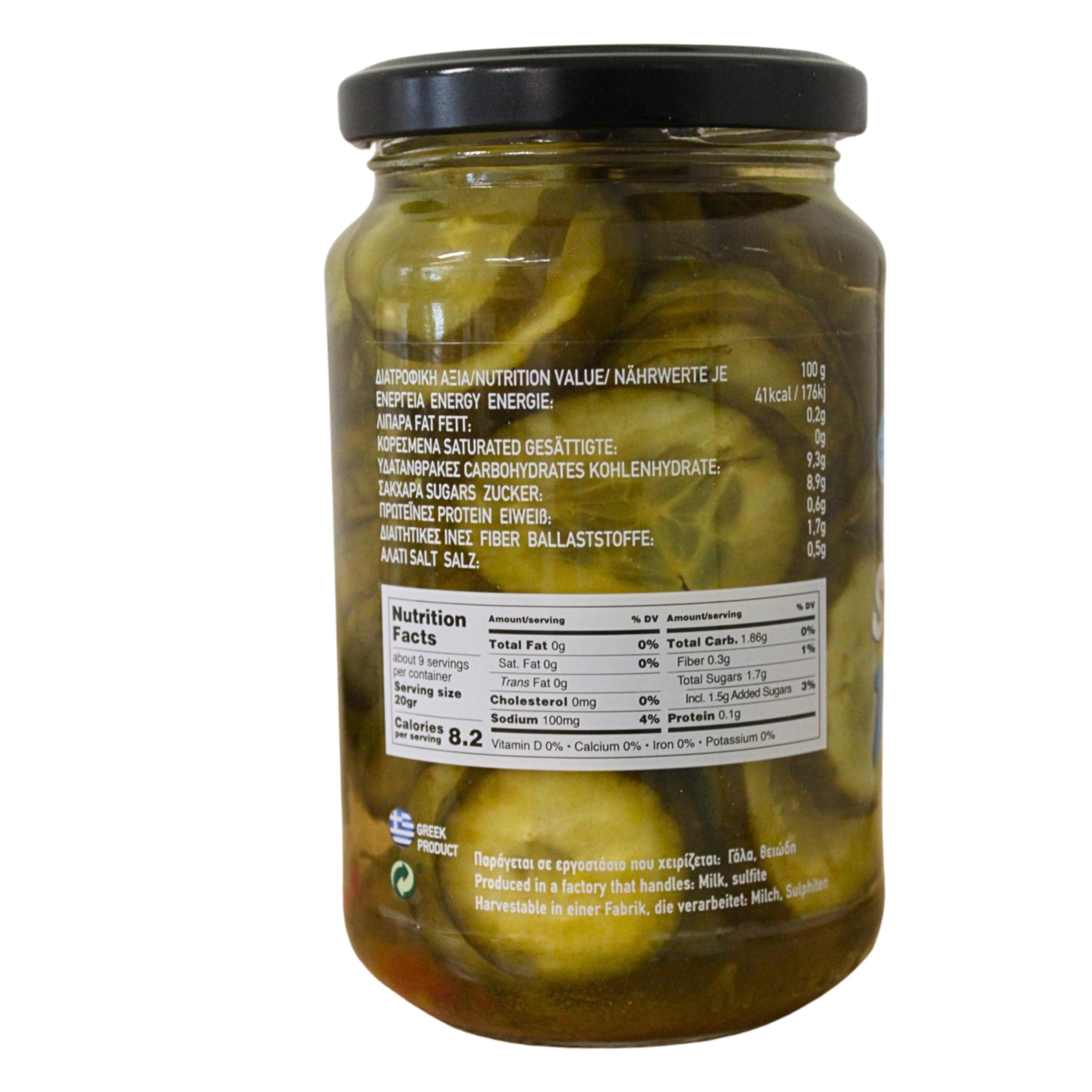 My Greek Pickles Encurtidos para Picar de Pan y Mantequilla, Paquete de 2 x 340g (Total: 680g)