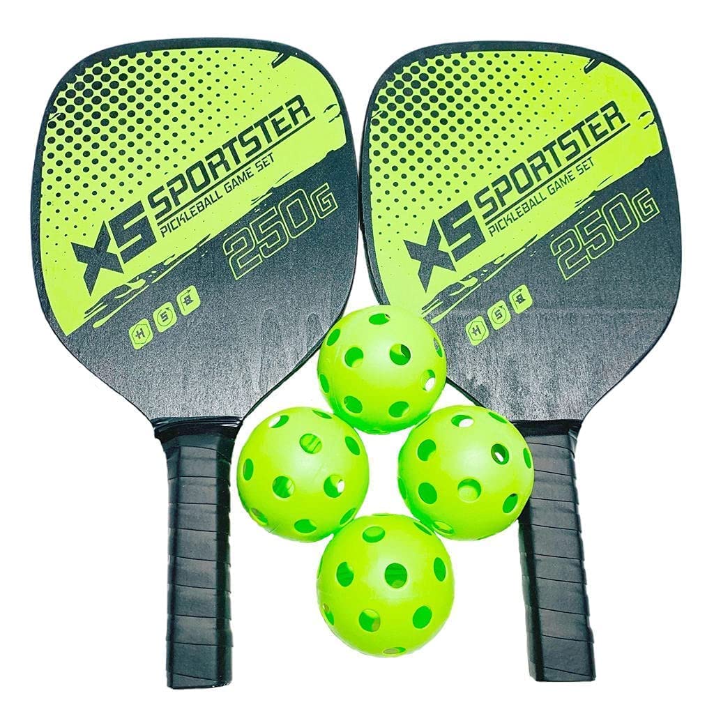Kit Paddle Pickleball Per Principianti - 2 Racchette, 4 Palline E Borsa - Foto 2