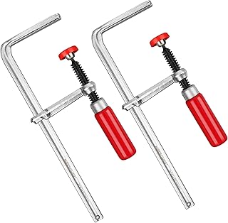 MAXPOWER Quick Screw Guide Rail Clamp for MFT and Guide Rail System, 7-7/8" Capacity x 2-3/8" Throat Depth, 530lbs Clamping Force - 2 Pack