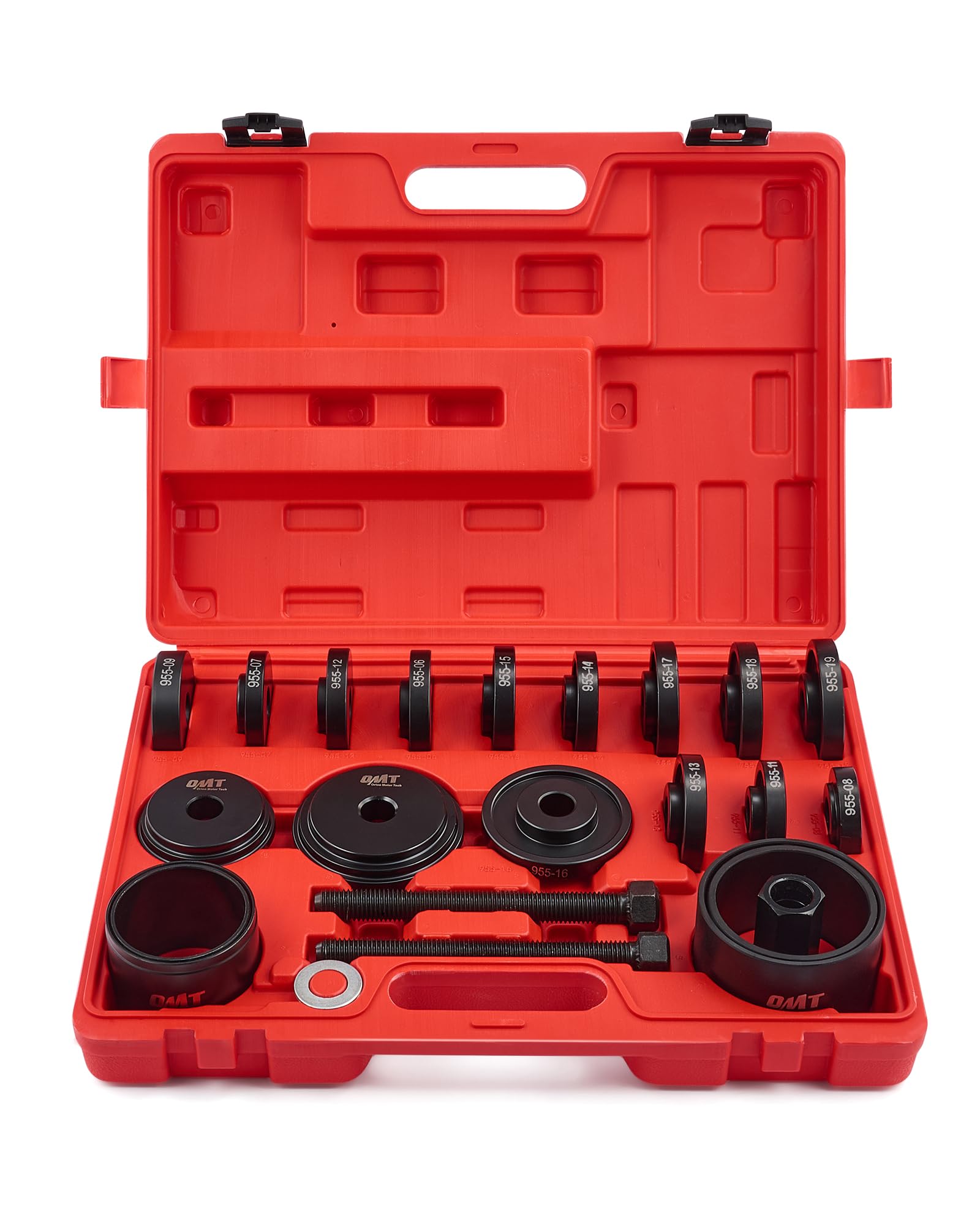 ORION MOTOR TECH 24 PCS Herramientas de Cojinetes de Rueda Juego de Herramientas Extractoras de Rodamientos para Extracción e Instalación de Rodamientos de Tracción Delantera con Tornillos Deslizantes