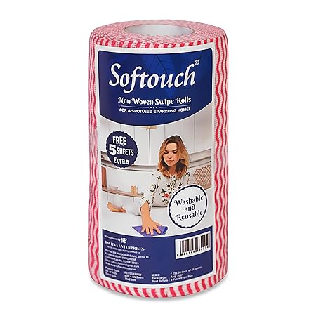 Softouch Non-Woven Reusable Kitchen Towel Roll 85 Pulls